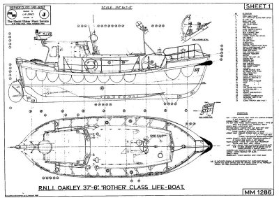 Rother Class Life Boat,      Land: GB,  Bouwjaar: ,  Schaal: 16,  Lengte:711,  Bladen: 2\