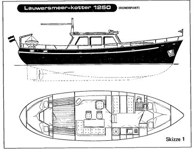 Lauwersmeer 1250 (kotter),      Land: NL,  Bouwjaar: 1981,  Schaal: 10,  Lengte:,  Bladen: 4\