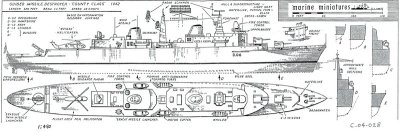 \"County\" Class  C.04.028  C.04 Torpedojagers