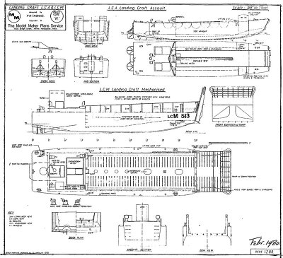 L.C.A. landing craft,      Land: US,  Bouwjaar: 1941,  Schaal: 32,  Lengte:483,  Bladen: 1\