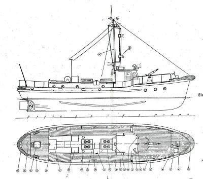 Lotsenboot,      Land: DE,  Bouwjaar: 1958,  Schaal: 100,  Lengte:172,  Bladen: 2\