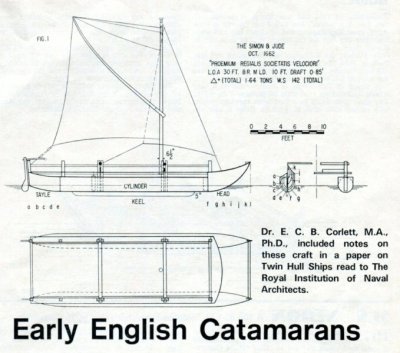 Early English catamaran  A.01.058  A.01 Koopvaardij